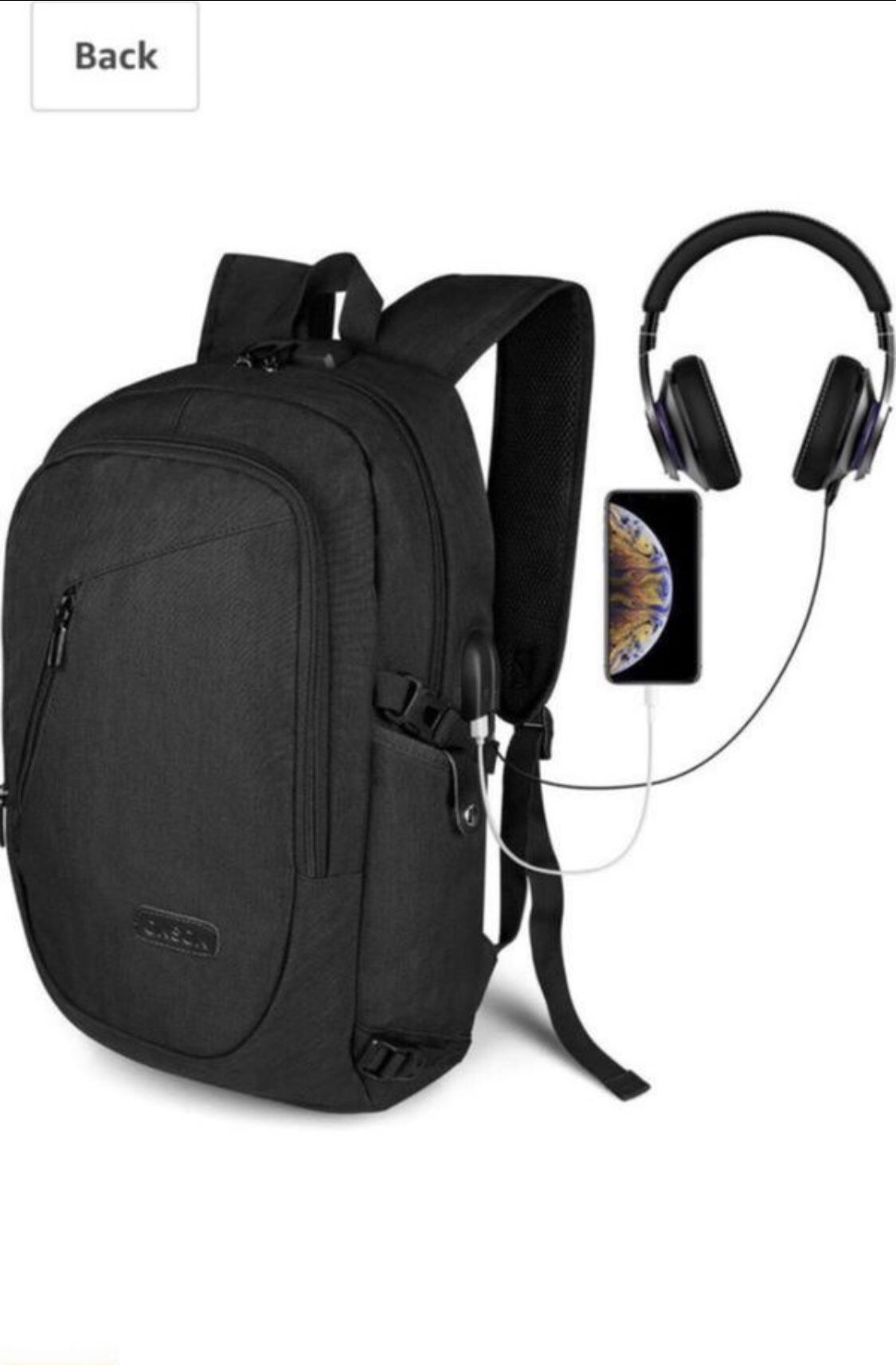 Travel Laptop Backpack, ONSON Laptop Backpack Anti Theft Business Backpack for Men Women, Slim Computer School Bag with USB Charging Port Fits 15.6