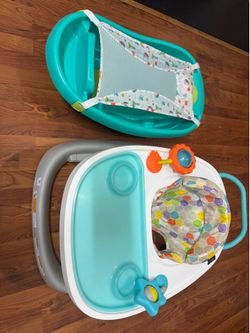 Baby walker and  Baby Bathtub