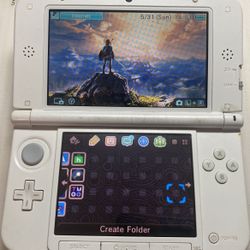 Nintendo 3DS XL White In Good Condition Mod With 128gb SD Card.