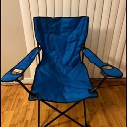 Blue foldable chair for Outdoor Use - Game day chair