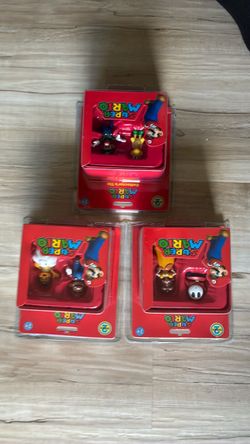 Super Mario Collector's Tin Figure Sets – Lot of 3