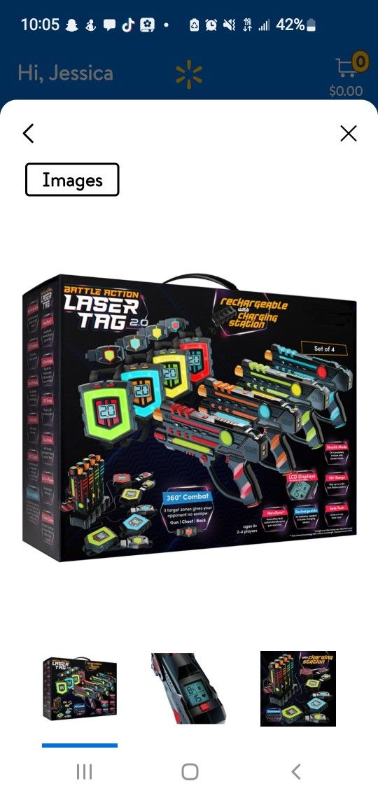 Rechargeable Laser Tag Set For 4 People - Retails For $200 At Walmart