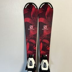 Solomon QST 100 Cm Snow Skis With EZ Adjustable Bindings