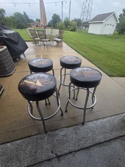 Bar Stools (4) High Stakes Poker