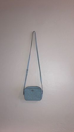 Coach Mini Camera Crossbody Bag Light Blue