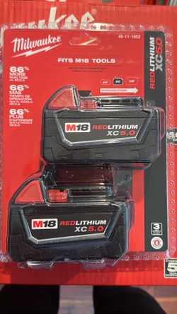 Milwaukee 5.0 battery 2pack