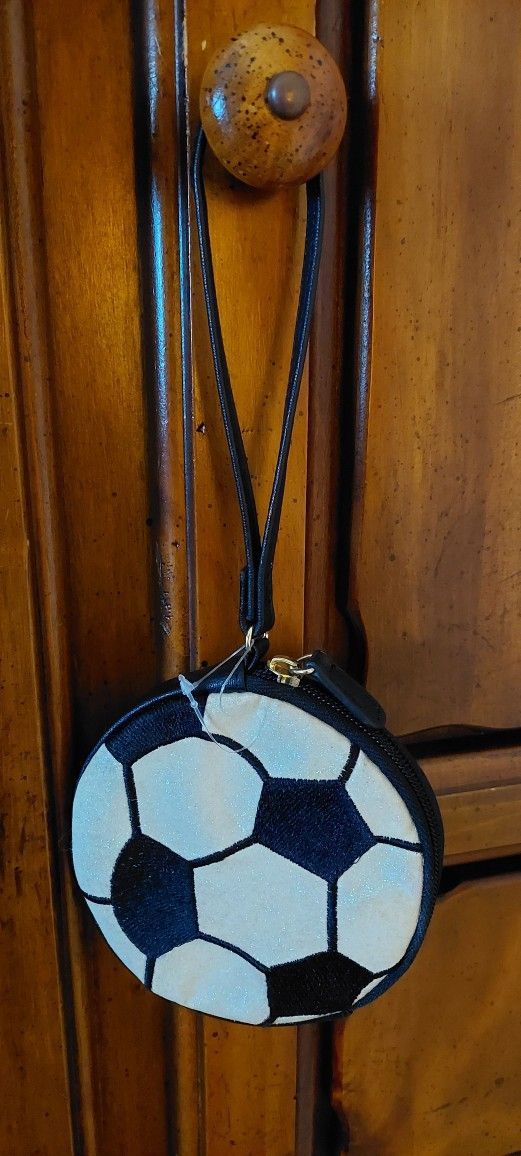 Luv Betsey Johnson Soccer Ball Coin/Purse Wristlet (NEW)