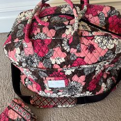 Women’s large Vera Bradley Travel Bag And Purse