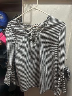 Black and White Gingham Blouse