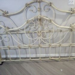 Iron White New Aged Looking Set Of Head Board And Foot Board CHEAP MOVING NEED GONE