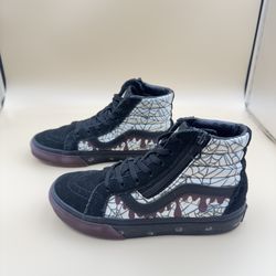 Vans Kids Sk8-Hi Reissue Side Zip Halloween Spiderweb In The Shadow Size 2