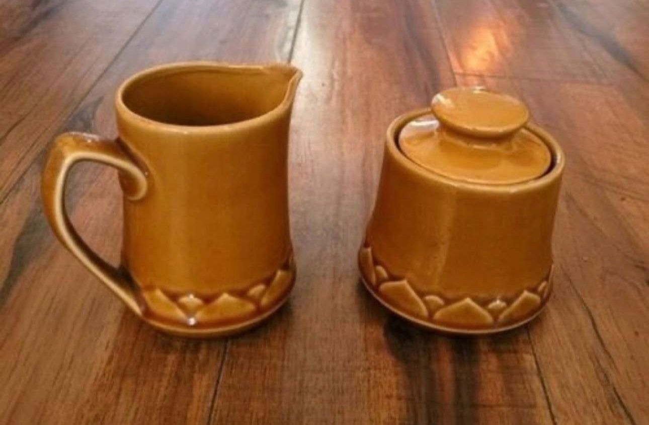 Vintage Sugar Bowl + Creamer Castilian collection