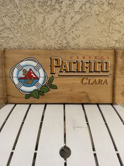 Pacifico beer wood sign