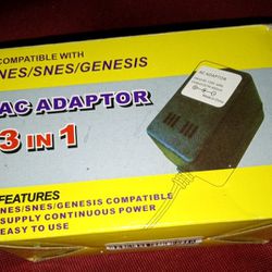 New AC Adapter for NES, SNES & Genesis Systems - Super Nintendo Power Cable Cord