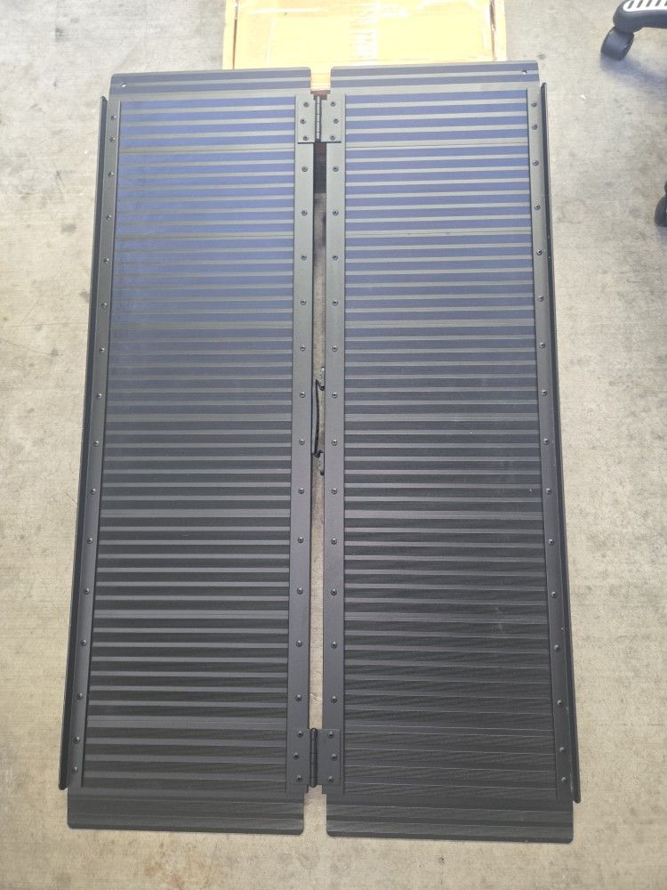 4 FT Black Ramp, With Non-Slip Surface Wheelchair Ramp, Folding Portable Wheelchair Ramps for Home Steps,Scooter Ramp for Car, Stairs, Rampa