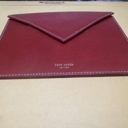 Kate Spade Coral Color Leather Photo Envelope Wallet/Clutch