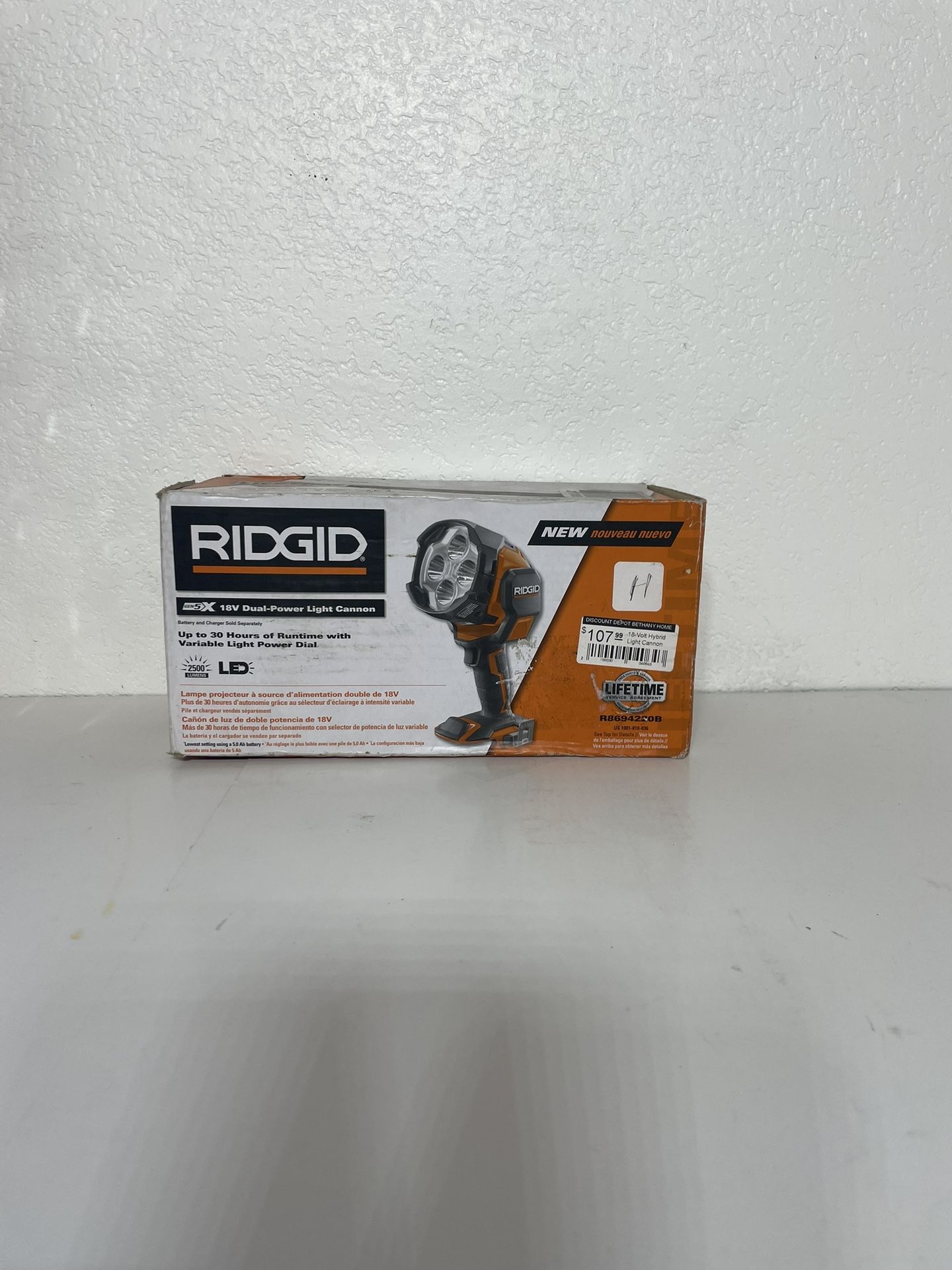 RIDGID GEN 5X 18V DUAL-POWER LIGHT CANNON R8694220B (TOOL ONLY)