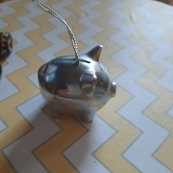 Piggy - Silver Ornament