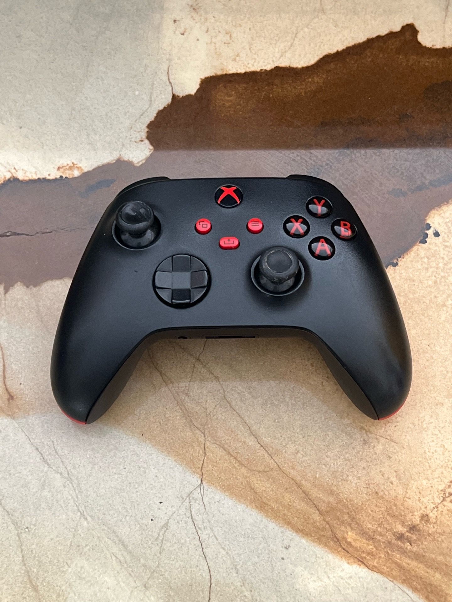 Xbox Series S/X Black and Red Controller