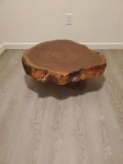 Vintage Tree Trunk Coffee Table
