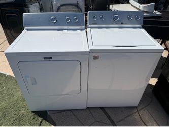 Maytag Washer And Electric Dryer He 3.8&7.0 CuFt King Size Capacity / Lavadora Y Secadora