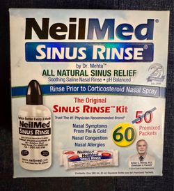 NeilMed sinus Rinse New in Box 60 Packets & Bottle
