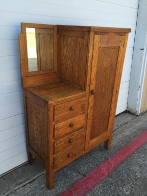 Antique Chifferobe Wardrobe Drawers Mirror Combo For Sale In