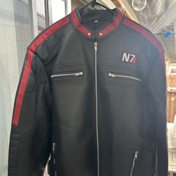 New N7 Leather Jacket Size 3XL