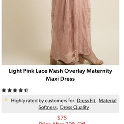 Pink Blush Maternity Dress