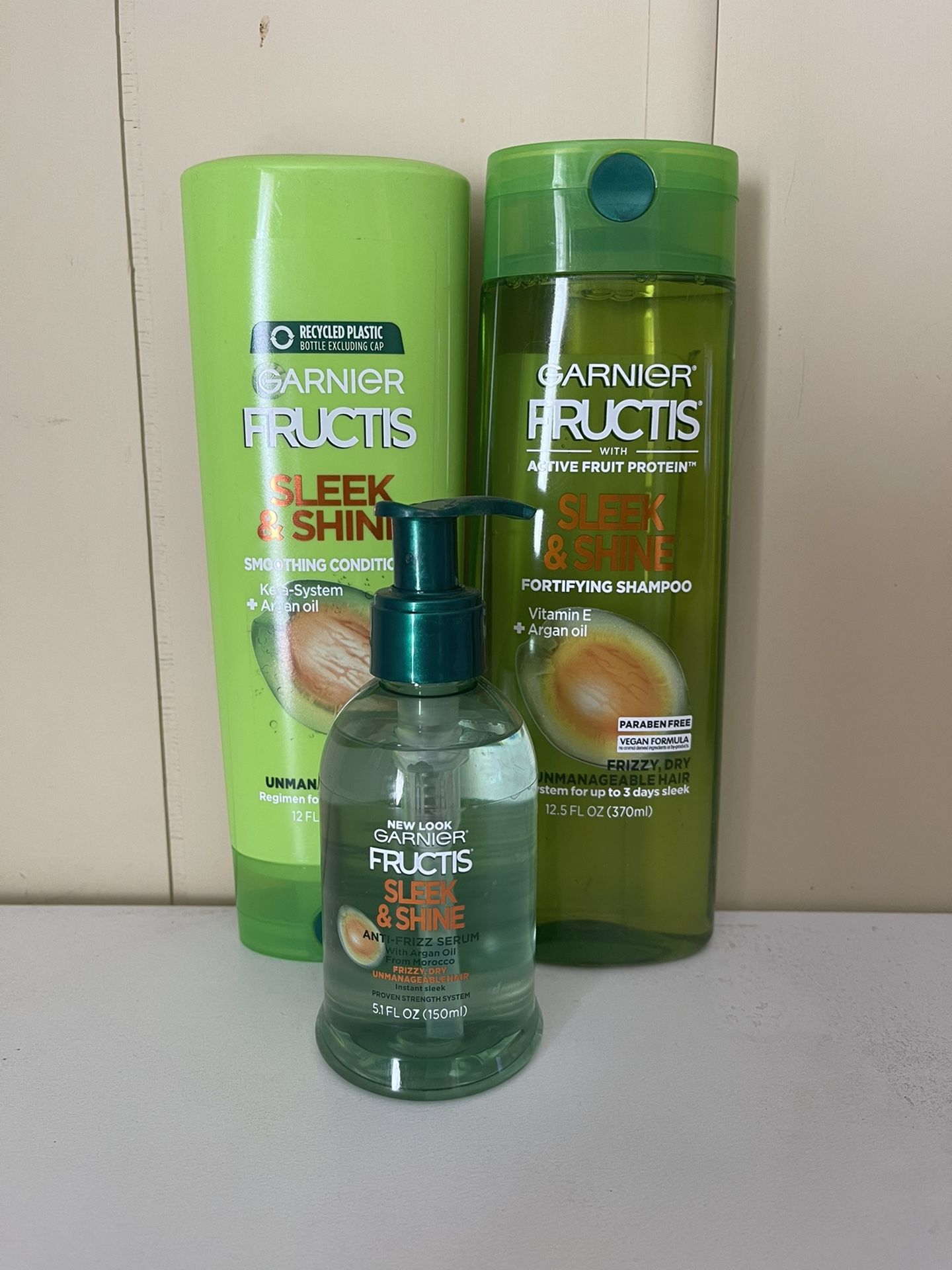 Garnier Fructis Shampoo, Conditioner and Anti Frizz
