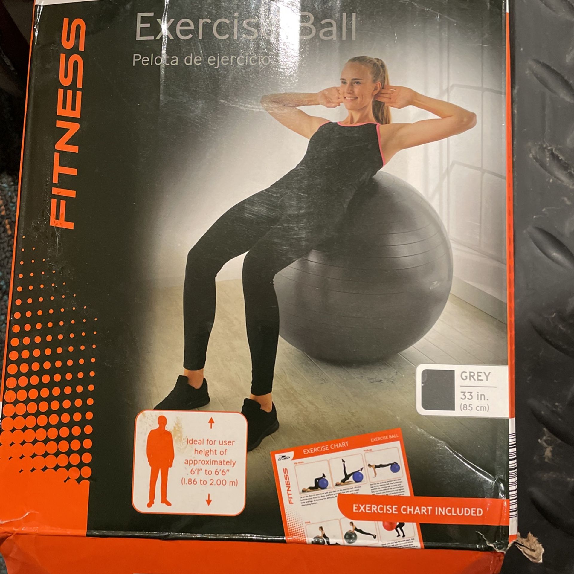 Crane 33” Grey Exercise Ball