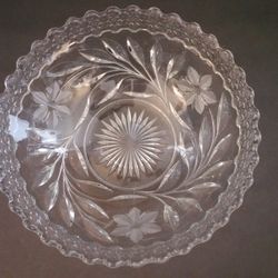 Vintage Etched Serving Bowl