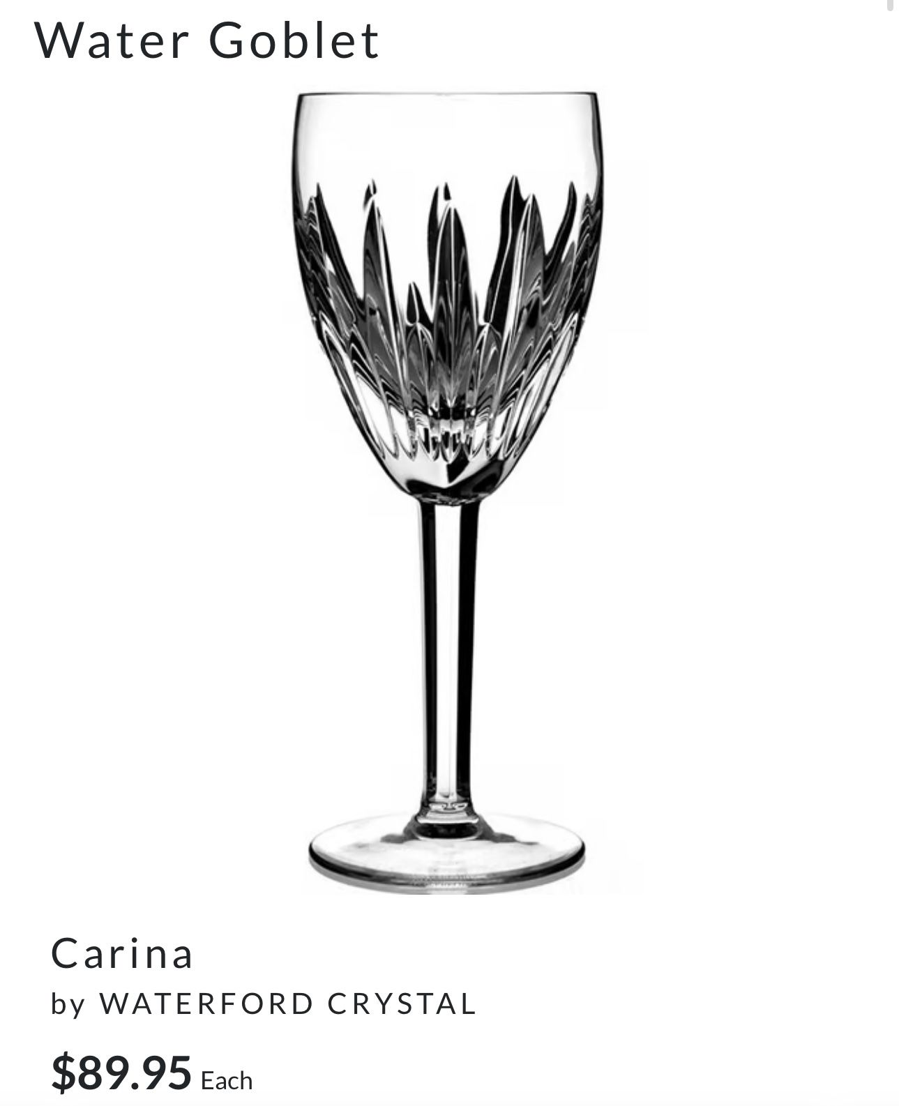 23 Waterford Carina Crystal Stemware