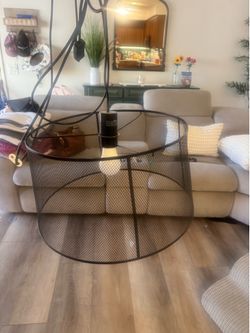 IKEA Black Mesh Plug-In Pendant Light