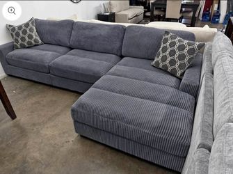 4- Pieces dark gray Corduroy Modular sofa set