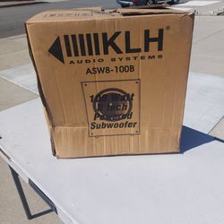 KLH 100 Watt Powered Subwoofer Spesker