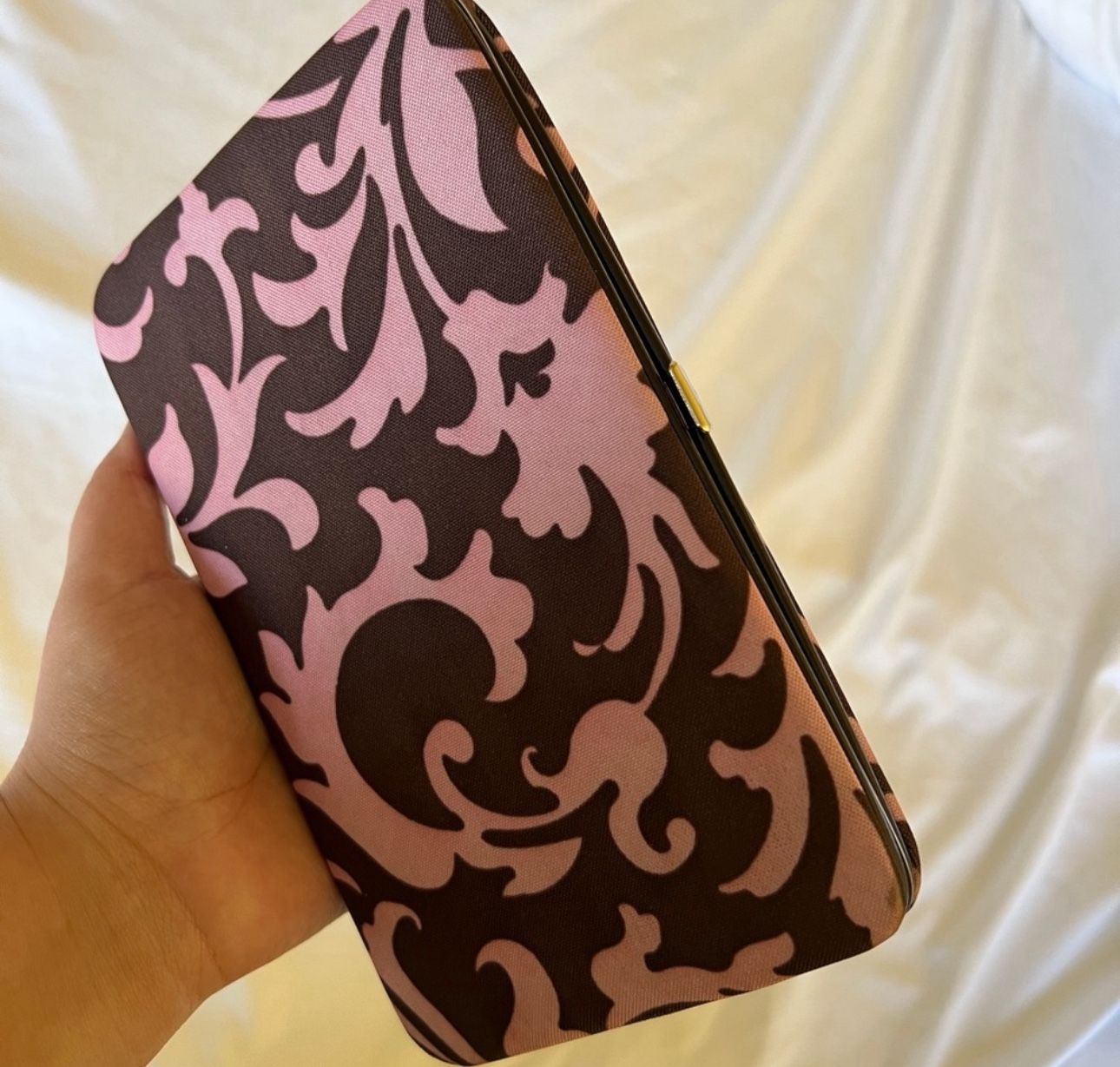 Women’s Large Pink and Brown Wallet