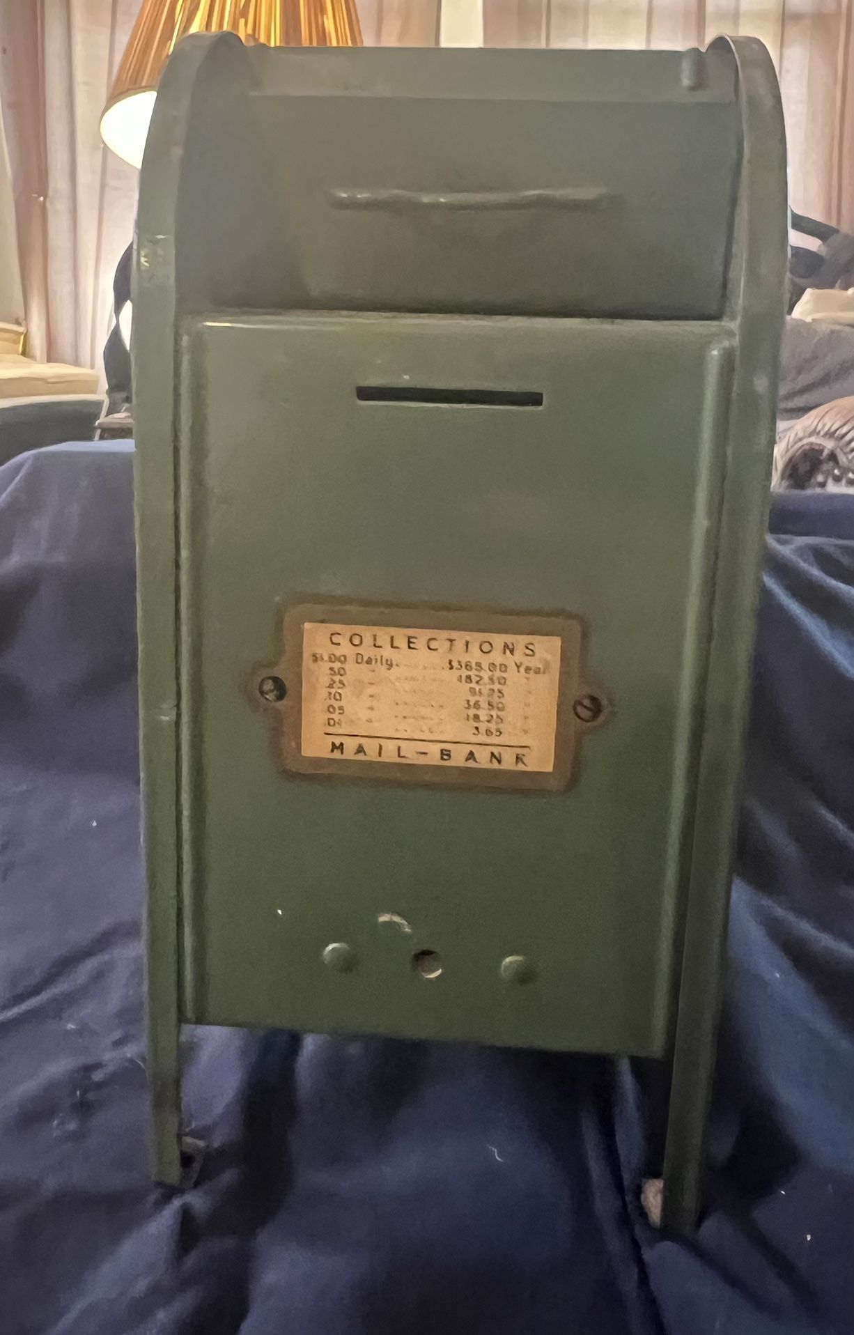 Vintage All American Mailbox bank.