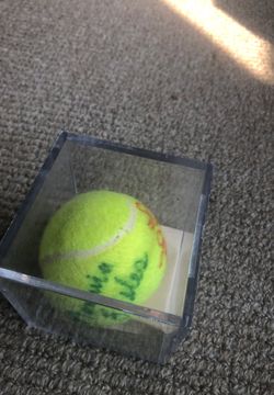 Monica Seles Steffi Graf signed ball