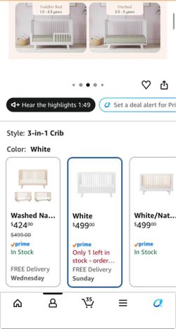 Babyletto Hudson 3-in-1 Convertible Baby Crib