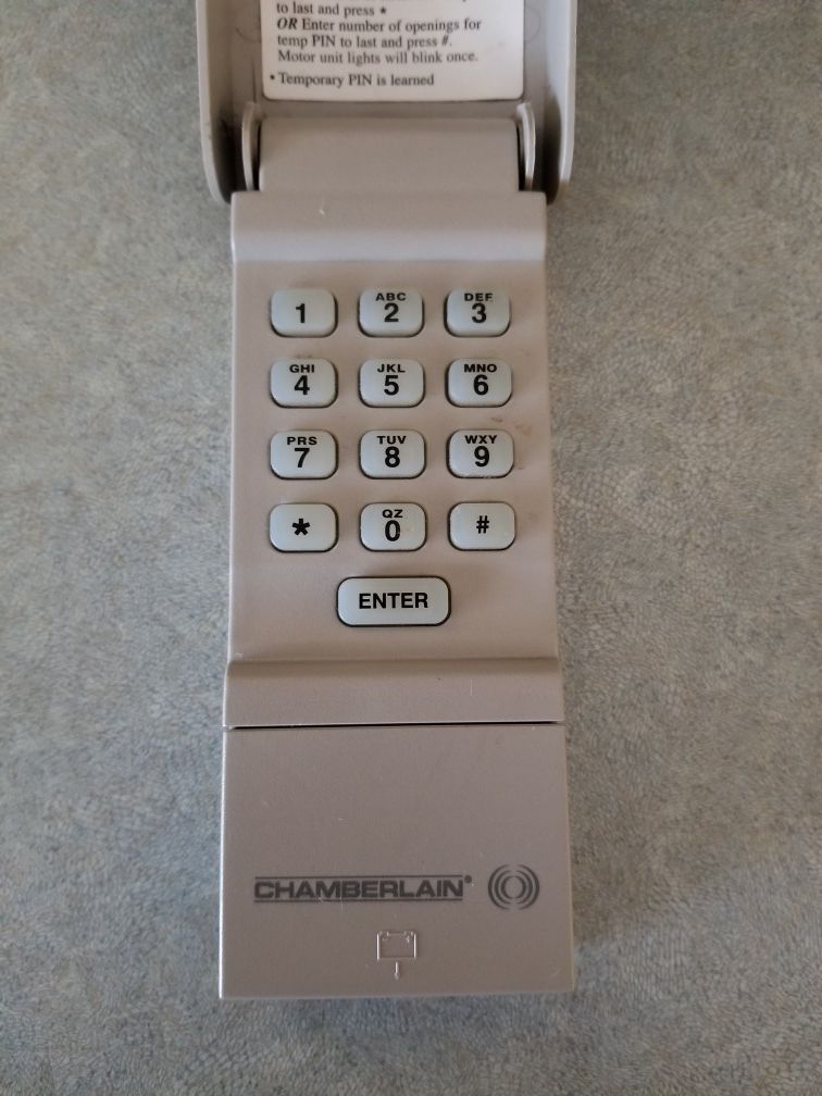Chamberlain Garage Door Opener Key Pad