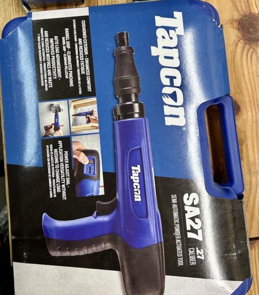 Tapcon Semi-automatic Powder Actuated Trigger Tool  with 3 boxes of power loaded $ 200 price firm
