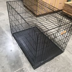 Xxl 42” Dog Crate wire folding cage  42”x 28” x31”H double doors New in Box