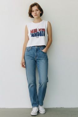 Wrangler White Festival Crop Tank - Ladies Tee Size Medium NWT