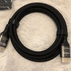 8K HDMI 2.1 Cable 10 ft | 48Gbps High Speed 4K@120Hz Braided Cord 144Hz 8K@60Hz, eARC, Dynamic HDR