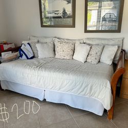 Twin Bed With Trundle And Mattress 