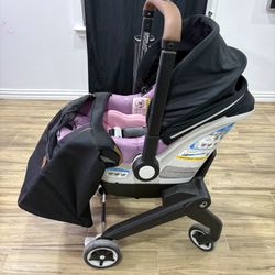 Even Flow Car Seat/stroller  With Base 
