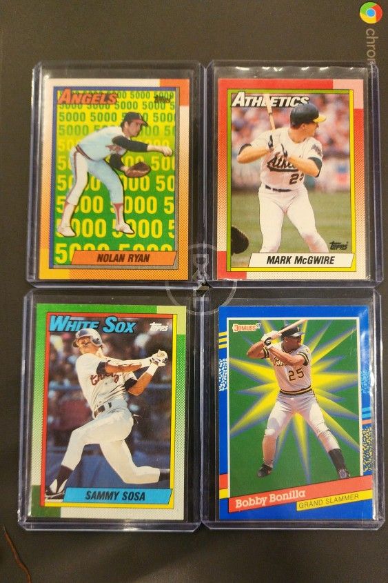 Vintage Baseball Cards Lot β Nolan Ryan, Mark McGwire, Sammy Sosa & Bobby Bonilla