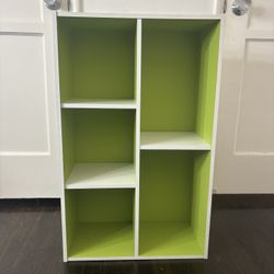 White Office/Bedroom bookshelf  with green interior 