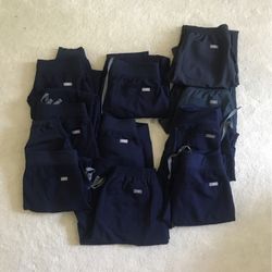 FIGS Nursing Pants XS Petite (7 Pairs) Blue FIGS 